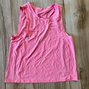 Lululemon Tank Top Womens Size L Pink Athletic Sleeveless Scoop Neck